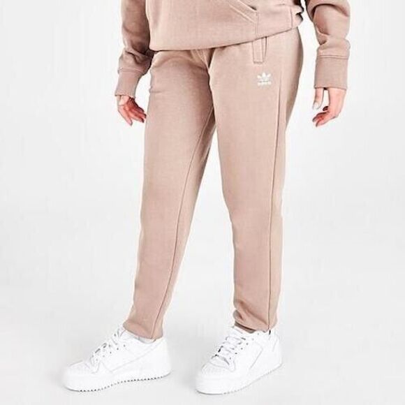 Adidas Originals HG7217 Trefoil Adicolor Joggers Women's  sz S Chalky Brown - Picture 1 of 4